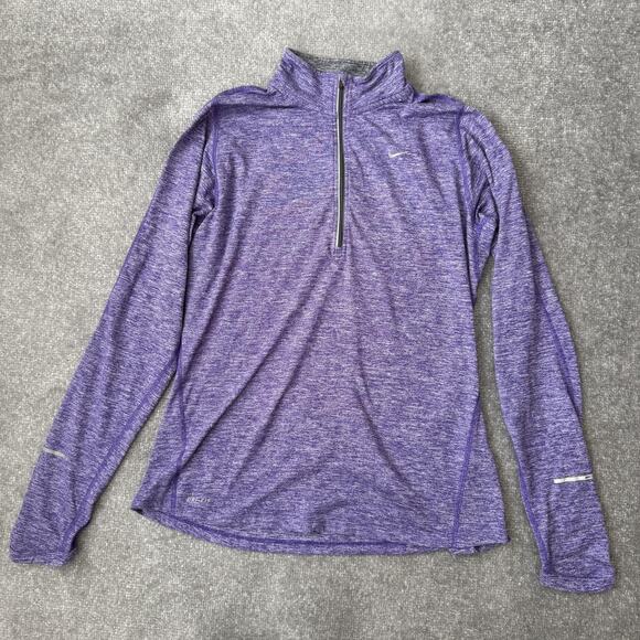 Nike Pullover Womens Medium Purple Element Dri-FIT Half Zip Running Top Run - Picture 1 of 10